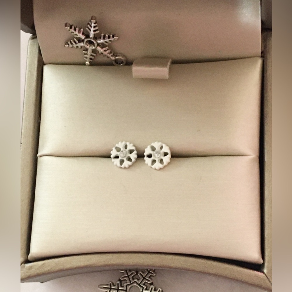 Elegant Silver Color Snowflake Earrings